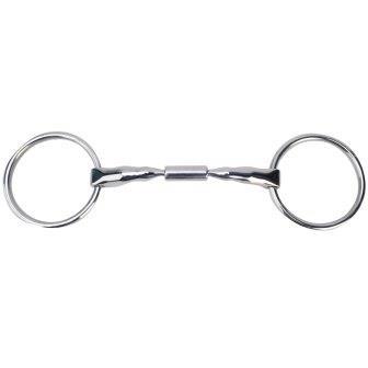 Myler bit with loose bit rings and MB02 mouthpiece with 14 mm thickness